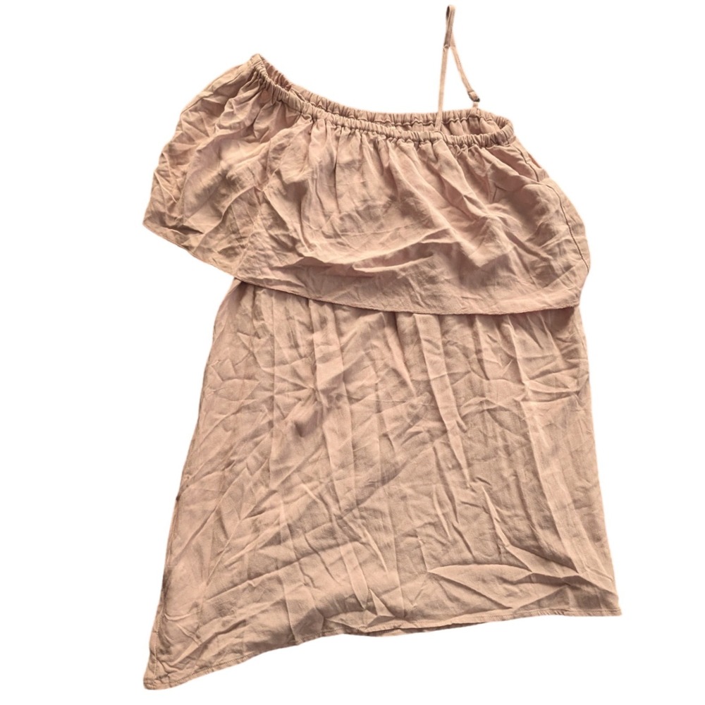 ONeill Womens One Shoulder Ruffle Top Dusty Pink Boho‎ Beachy Small